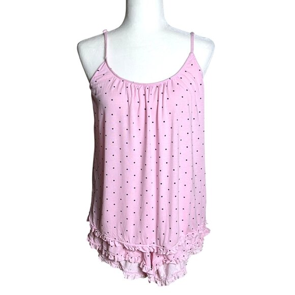 Joyspun Camisole Shorts Set Pink Polka Dot Pajamas Intimates Sleepwear Women M - Picture 1 of 8